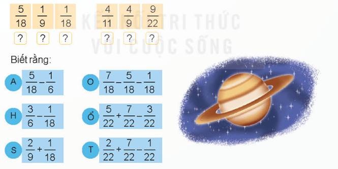 Toán 4 Bài 61 - Phép trừ phân số - Hình 5