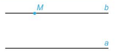 Hình 1: Tiên đề Euclid. Tính chất của hai đường thẳng song song lớp 7 (Lý thuyết Toán 7 Kết nối tri thức) (ảnh 1)
