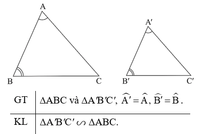 Hình 4: Ba trường hợp đồng dạng của hai tam giác lớp 8 (Lý thuyết Toán 8 Kết nối tri thức) (ảnh 4)