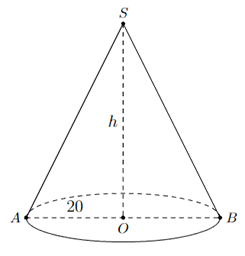 Các yếu tố của hình nón: Đỉnh, mặt đáy, bán kính r, chiều cao h, đường sinh l = √(r² + h²) và khai triển thành hình quạt tròn